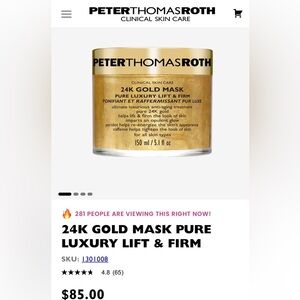 24k Gold Mask Pure Luxury Lift and Firm NEW UNOPENED